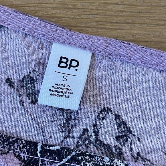 Women's BP Nordstrom Size S Floral Abstract Lilac Purple One Shoulder - Picture 4 of 6